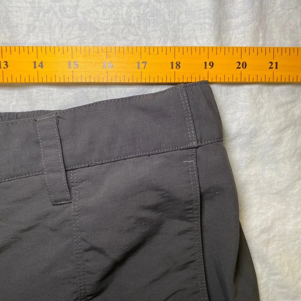 The North Face Mens XL Long Convertible Zip Off Cargo Hiking Pants Gray Nylon